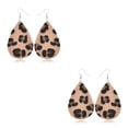 thumbnail image 3 of Pendientes Sonducket con estampado de leopardo geométrico de piel sintética para mujeres y niñas Tipo 2 CBP233690, 3 of 6