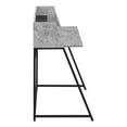 thumbnail image 6 of 48 Inch Grey Stone Look Computer Desk with Black Metal Frame and Storage Shelf, 6 of 11
