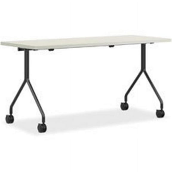 The Hon  30 x 60 in. Between Silver Mesh Laminate Nesting Table, Silver