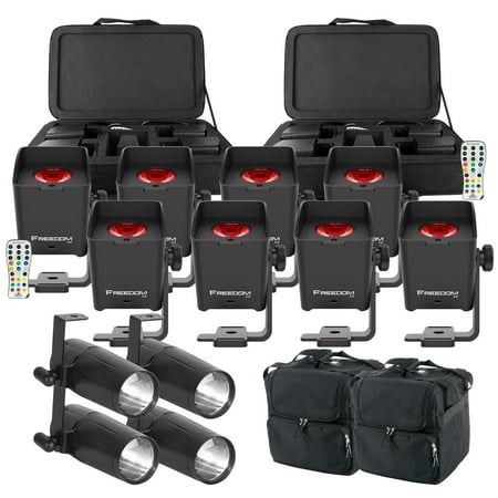 (2) Chauvet DJ Freedom H1 Wash Light Systems with Pinspots & Carry Cases Package