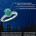 thumbnail image 2 of Gem Stone King 10K White Gold Green Malachite and Lab Grown Diamond Engagement Ring for Women | 2.70 Cttw | Oval 9X7MM | Gemstone Birthstone | Size 6, 2 of 6