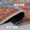 thumbnail image 4 of Oufan Floral Medallion Area Rug, Washable Boho Print Indoor Accent Carpet, Vintage Area Rugs, Low Pile Carpet, Non Slip Floral Area Rug, 9' x 12', 4 of 6