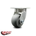 thumbnail image 2 of 4 Inch Kingpinless Thermoplastic Rubber Wheel Swivel Top Plate Caster SCC, 2 of 2