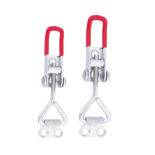 2 piezas 4001 4002 Abrazadera de pestillo de palanca sólida de hierro ajustable para puerta de gabinete, caja, pestillo de palanca, herramienta manual profesional de alta resistencia