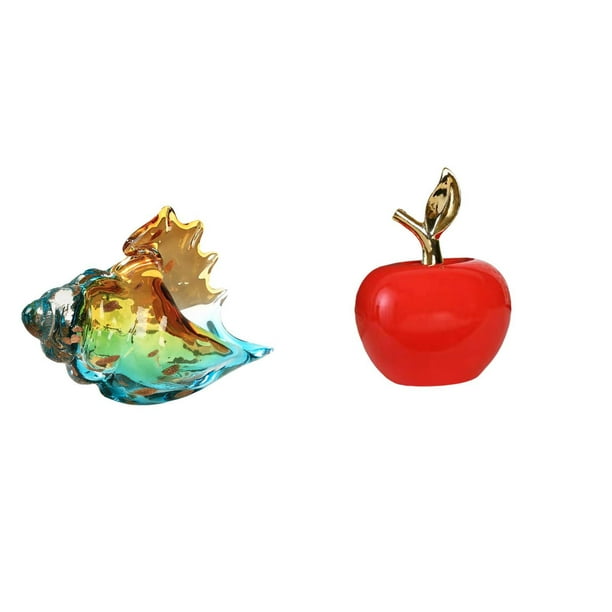 Figura De Caracola De Cristal, Animal Marino, Fruta, Arte Decorativo, Estatua Artesanal, Adorno Para El Hogar, La Oficina, La Entrada, La Habitación, La Mesita De Noche Interior, La