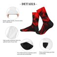 thumbnail image 4 of Xecao The Red Head Skull Print Crew Socks for Men and Women, Men's Soft Moisture-wicking Sock, 4 of 7