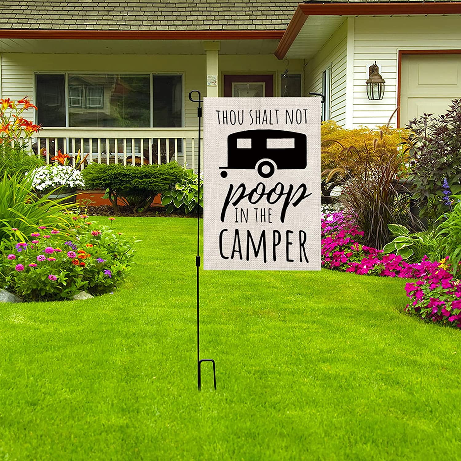 Buy Funny rv flag Camping Flag Camper Gift Campsite Sign Garden Flag RV