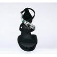 thumbnail image 2 of Athena High Heels - Black Satin - Crystal strap (US (7.5), numeric_7_point_5), 2 of 4