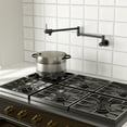 thumbnail image 6 of Modern Wall Mounted Pot Filler Faucet, Single Hole and Double Handle, Matte Black, 6 of 8
