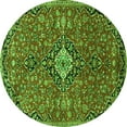 thumbnail image 1 of Ahgly Company Indoor Round Medallion Green Traditional Area Rugs, 3' Round, 1 of 1