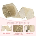 thumbnail image 3 of 2" x 6 Yards Burlap Wired Ribbon, Natural Fabric Edge Rustic Ribbons, Natural, 3 of 6