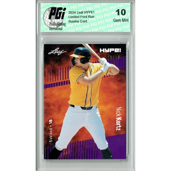 PGI 10 Nick Kurtz 2024 Leaf HYPE! #149 Purple SP Just 10 Made Rookie Card