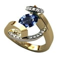 thumbnail image 1 of Anillo de compromiso de pareja de dos colores con incrustaciones de oro Xihbxyly Regalo de aniversario, 1 of 2