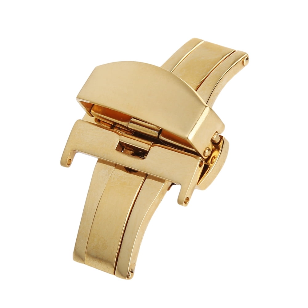 Gold plated Deployant Buckle with Push Buttons Watch Band Clasp