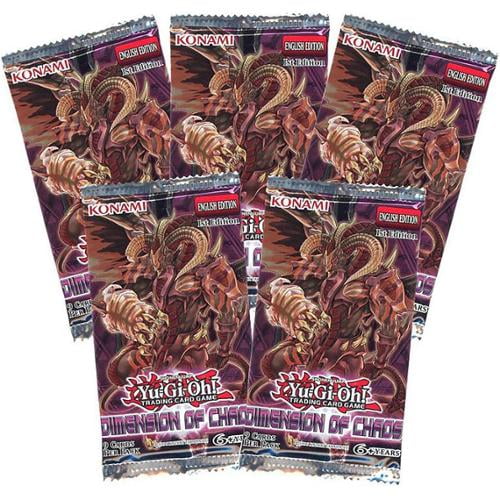 Yu Gi Oh Dimension Of Chaos Lot Of 5 Booster Packs Walmart Com Walmart Com