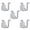 Clear, variant on Ywmsfl 5pcs Multipurpose Creative Shape Slipper Storage Rack With Adjustable Width Designs Home Accessory for Various Shoe Size