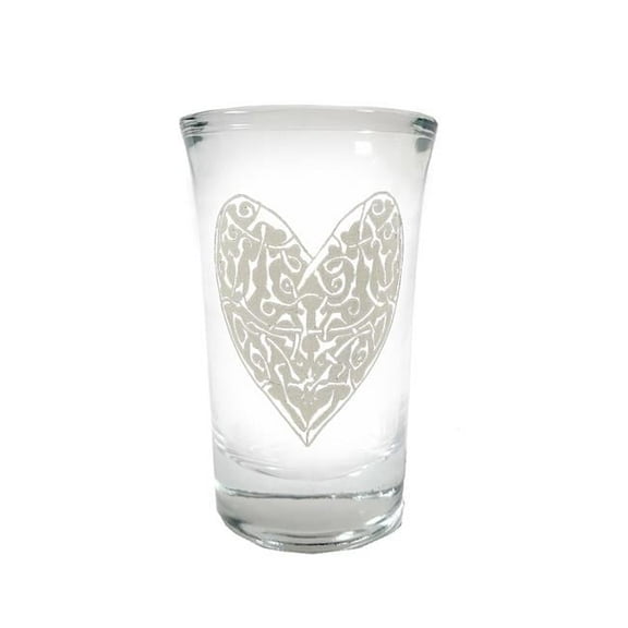 Lyoncraft SHHR01 1.5 oz Celtic Heart Engraved Shot Glass