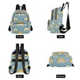 thumbnail image 4 of FORMRS Mini Backpack Purse for Women Quilted Travel Daypack Casual Shoulder Bag, Light Blue Rainbow, 4 of 7
