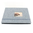 thumbnail image 3 of Mini 3in Photo Album Cotton Hemp Woven Shell 208 Pocket Decorative Picture Album for Ticket Card Blue, 3 of 8