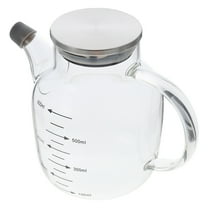 FELTECHELECTR Glass Oil Can Practical Design 1Pack 6.9X4In