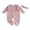 Pink, variant on Cjfdfy Newborn Baby Girl Footed Romper Fall Winter Outfits Solid Color Bow Ruffled Long Sleeve Jumpsuit with Bow Headband cute Knit Ruffle Button Romper 0-9 Months
