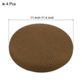 thumbnail image 2 of Fundas de Taburete Redondo de 4 piezas, Fundas de Silla Redonda Diámetro 12-14", Cojines de Asiento de Silla Redonda Marrón Claro, 2 of 6