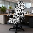 thumbnail image 5 of Whosucclay Cow Print Gaming Chair Cover with Armrest Covers 4 Pieces Stretch Racing Computer Chair Slipcover Set Washable Rotating Desk Chairs Protector Cover, 5 of 8