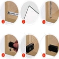 thumbnail image 2 of 1 Paire de Charnières de Porte en Verre Acier Inoxydable Pivot d'Armoire Clip Sans Perçage, 2 of 6