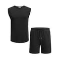 thumbnail image 5 of COOFANDY Sleeveless Short and Shirt Set for Men Knit Vacation Outfits 2 Piece Shorts Tracksuit Summer Jogging Set, 5 of 6