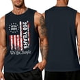 thumbnail image 2 of Youpwaven America 250th Anniversary Men's Tank Top, USA 250 Year 1776-2026 Patriotic Muscle Tee, We The People Distressed Flag Commemorative Sleeveless Shirt, 2 of 4
