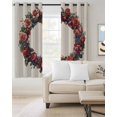 thumbnail image 2 of Rose Wreaths Blackout Curtains 96 Inch Length Natural Plant Thermal Insulated Window Curtain Window Drapes 2 Panels for Bedroom Living Room 52"Wx96"L, 2 of 9