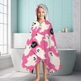 thumbnail image 6 of Halloween Ghosts with Boo Hooded Bath Towel，60"x35" for Ages 3 To 12 Kids, Quick Dry Lightweight Soft Microfiber Hood Beach Towel Cover Up for Kids, 6 of 7