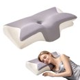 thumbnail image 2 of Butterfly-Shaped Memory Foam Neck Pillow, Contoured Support Cushion for Side Sleeping and Rest, 2 of 5