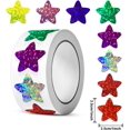 thumbnail image 3 of ZOUSSIQI Sparkly Foil Small Star Stickers 500Pcs Multicolor Star Stickers 1" Diameter for Kids Reward, Arts and Crafts and Homeschool Teacher Supplies Planner and School Classroom CA919-93933, 3 of 7
