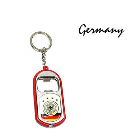 2018 World Cup Keychain Alloy Pendant Bottle Opener with LED Light Football Fans Gift -