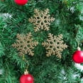 thumbnail image 2 of 3 Pcs Christmas Snowflake Ornaments Double Sided Shiny Hanging Decorations for Christmas Tree Holiday Party Home Décor Gifts, 2 of 6