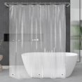 thumbnail image 3 of Cortina de ducha Titanker transparente de PEVA, 180 x 180 cm, impermeable, 3 of 7