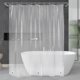 thumbnail image 3 of Cortina de ducha Titanker transparente de PEVA, 180 x 180 cm, impermeable, 3 of 7