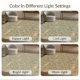 thumbnail image 5 of ODIKA 9'x12' Blue Floral Art Nouveau Design Washable Area Rug Elegant Botanical Pattern with Vintage Charm for Dining Room, Basement, Large Office, Non-Slip Chair-Friendly, 5 of 5