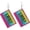 Colorful, variant on Cassette Tape Earrings for Women 80s 90s Neon Earrings Fashion Funny Vintage Neon Tape Optical Disc Acrylic Drop Dangle Earrings Outfit Party Accessories Jewelry Gifts