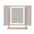 thumbnail image 4 of Impressions Vanity Trifold LED Tri Tone Makeup Mirror,360 degree Tilt and Dimmable Lights (Rose Gold), 4 of 6