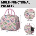 thumbnail image 6 of Womens Pink Cartoon Dinosaurs Leaves Pattern Lunch Box for Work,Insulated Lunch Bag for Women,Loncheras Para Mujer,Leakproof Adult Lunch Bag for Work,Beach,Travel,Picnic,Camping, 6 of 7