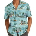 thumbnail image 5 of Retro Hawaii Beach Alien Hawaiian Shirt For Men Aliens Summer Vacation Mens Hawaiian Shirts Short Sleeve Button Down Shirt, 5 of 7