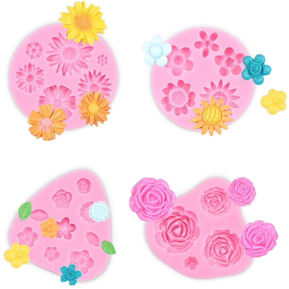 2Pcs Silicone Gardenia Flower Molds White Flower Silicone Molds Tool Molds  for Chocolate Candy – the best products in the Joom Geek online store