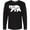 AB-Black, variant on Inktastic West Virginia White Bear Silhouette Long Sleeve T-Shirt