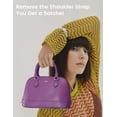 thumbnail image 2 of Bandolera LOVEVOOK pequeña con doble cremallera y asa superior, color morado, 2 of 7