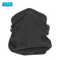 thumbnail image 3 of Unique Bargains Winter Neck Warmer, 2 Pack Drawstring Warm Face Scarf Windproof Neck Gaiter, Dark Gray, 3 of 7