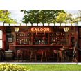 thumbnail image 5 of 16X7 ft Western Cowboy Bar Garage Door Background Nightclub Pub Bar Counter Backdrop Whisky Wine Drinks Alcohol Cafe Restaurant Drink Shelf Backdrop Indoor Outdoor Decor Banner Cover, 5 of 5
