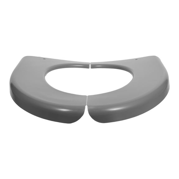 OULII Dark Grey Folding Toilet Cushion Waterproof Plastic Seat Cover Portable for Travel and Home Bathrooms