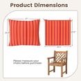 thumbnail image 3 of Gymax 2PCS Deep Seat Chair Cushion Pads Set Indoor/Outdoor w/ Rope Belts Orange, 3 of 9